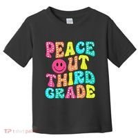 Peace Out Third Grade Last Day Of School 3rd Grade Teacher Toddler T-Shirt thumb 0