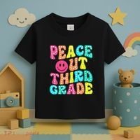 Peace Out Third Grade Last Day Of School 3rd Grade Teacher Toddler T-Shirt thumb 3