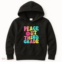 Peace Out Third Grade Last Day Of School 3rd Grade Teacher Kids Hoodie thumb 0