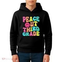 Peace Out Third Grade Last Day Of School 3rd Grade Teacher Kids Hoodie thumb 4