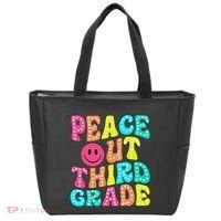 Peace Out Third Grade Last Day Of School 3rd Grade Teacher Tote Bag thumb 0