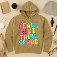 Peace Out Third Grade Last Day Of School 3rd Grade Teacher Hoodie thumb 3