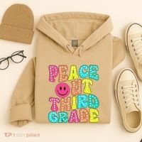 Peace Out Third Grade Last Day Of School 3rd Grade Teacher Hoodie thumb 4