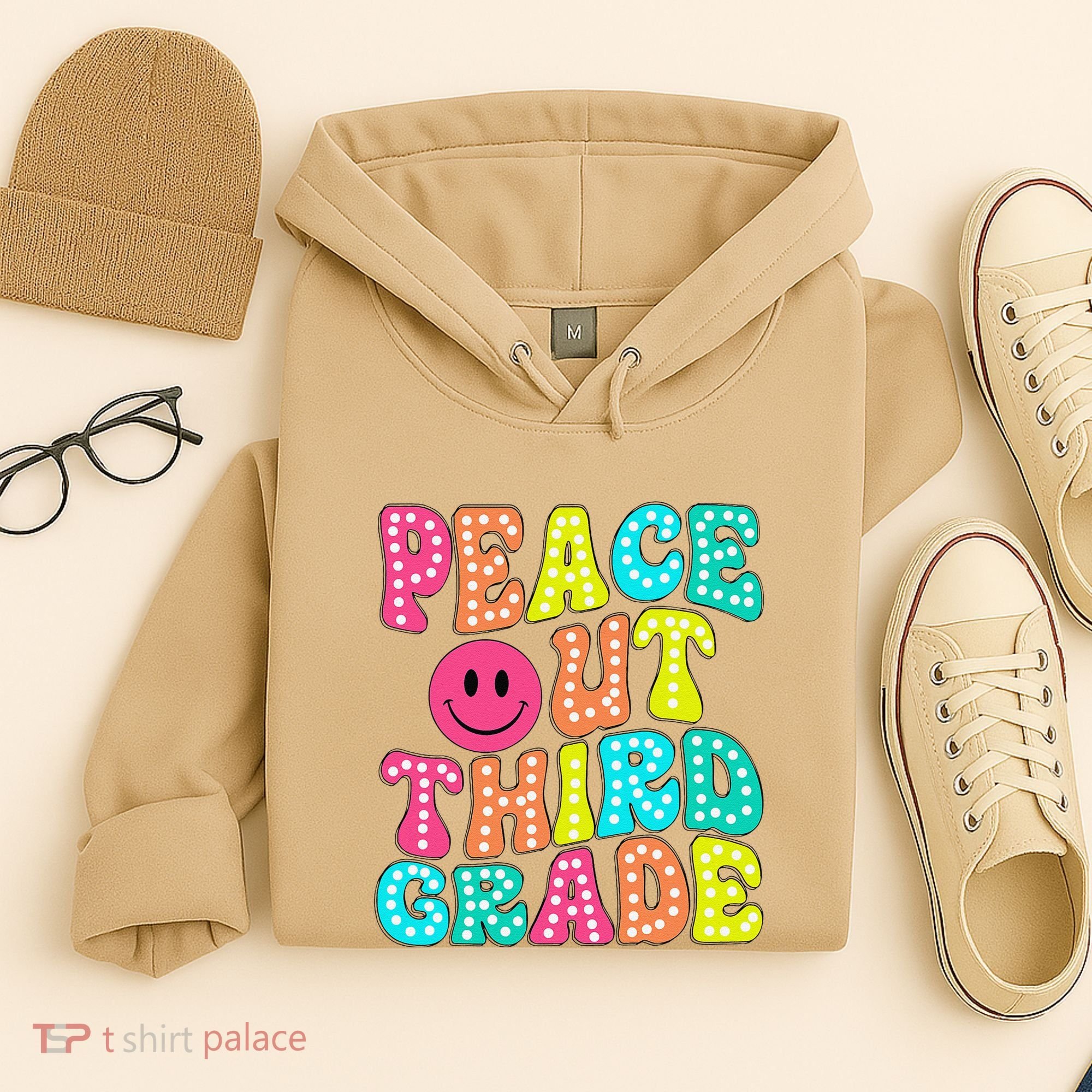 Peace Out Third Grade Last Day Of School 3rd Grade Teacher Hoodie