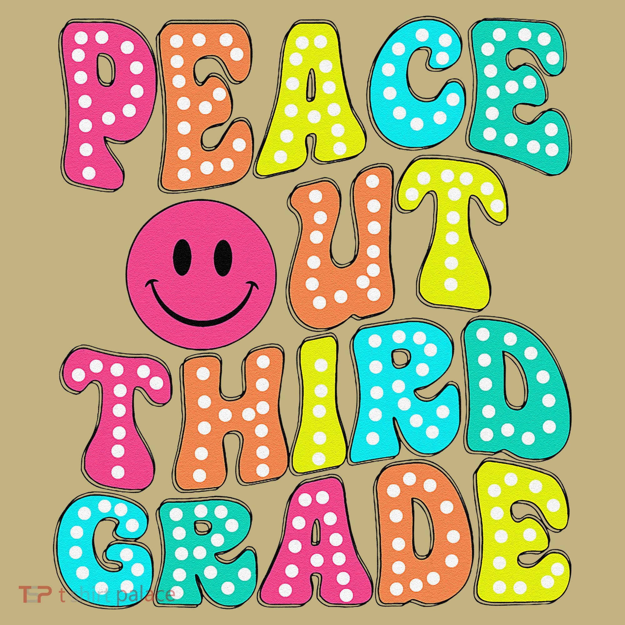 Peace Out Third Grade Last Day Of School 3rd Grade Teacher Hoodie