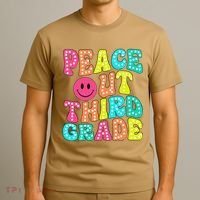 Peace Out Third Grade Last Day Of School 3rd Grade Teacher T-Shirt thumb 3
