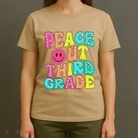 Peace Out Third Grade Last Day Of School 3rd Grade Teacher T-Shirt thumb 4