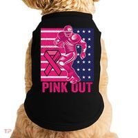 Pink Out Tackle Football Breast Cancer Awareness Doggie Tank thumb 0