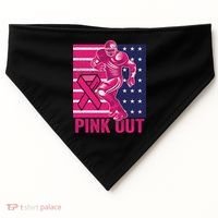 Pink Out Tackle Football Breast Cancer Awareness USA-Made Doggie Bandana thumb 0
