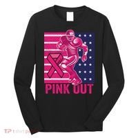 Pink Out Tackle Football Breast Cancer Awareness Long Sleeve Shirt thumb 0