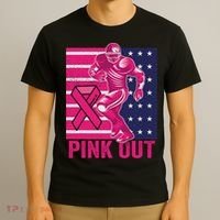 Pink Out Tackle Football Breast Cancer Awareness T-Shirt thumb 3