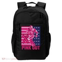 Pink Out Tackle Football Breast Cancer Awareness Backpack thumb 0