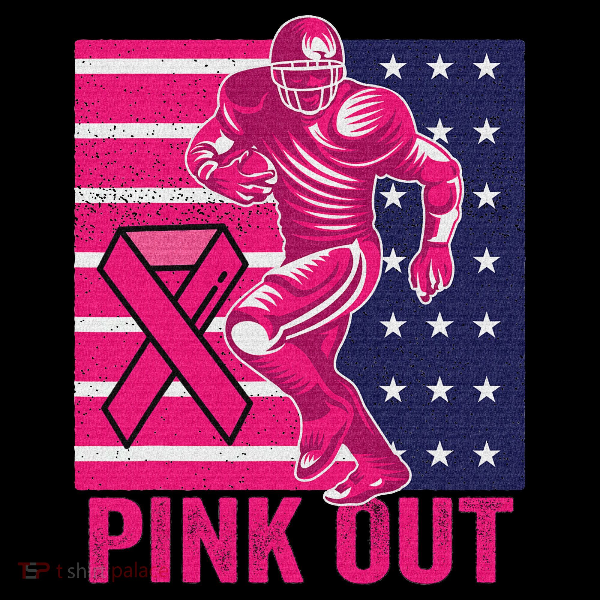 Pink Out Tackle Football Breast Cancer Awareness Coffee Mug