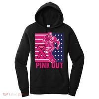 Pink Out Tackle Football Breast Cancer Awareness Women's Hoodie thumb 0
