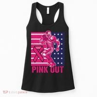 Pink Out Tackle Football Breast Cancer Awareness Women's Tank Top thumb 0