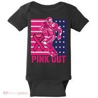 Pink Out Tackle Football Breast Cancer Awareness Baby Bodysuit thumb 0