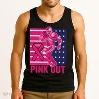 Pink Out Tackle Football Breast Cancer Awareness Tank Top thumb 3