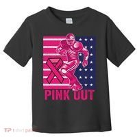 Pink Out Tackle Football Breast Cancer Awareness Toddler T-Shirt thumb 0