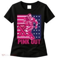 Pink Out Tackle Football Breast Cancer Awareness Women's T-Shirt thumb 0