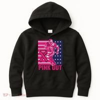 Pink Out Tackle Football Breast Cancer Awareness Kids Hoodie thumb 0