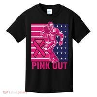 Pink Out Tackle Football Breast Cancer Awareness Kids T-Shirt thumb 0