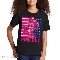 Pink Out Tackle Football Breast Cancer Awareness Kids T-Shirt thumb 2