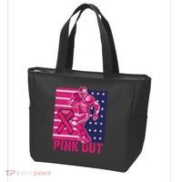 Pink Out Tackle Football Breast Cancer Awareness Tote Bag thumb 3