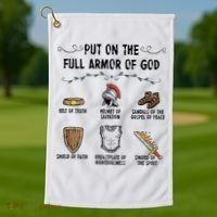Put On The Full Armor Of God Golf Towel thumb 1