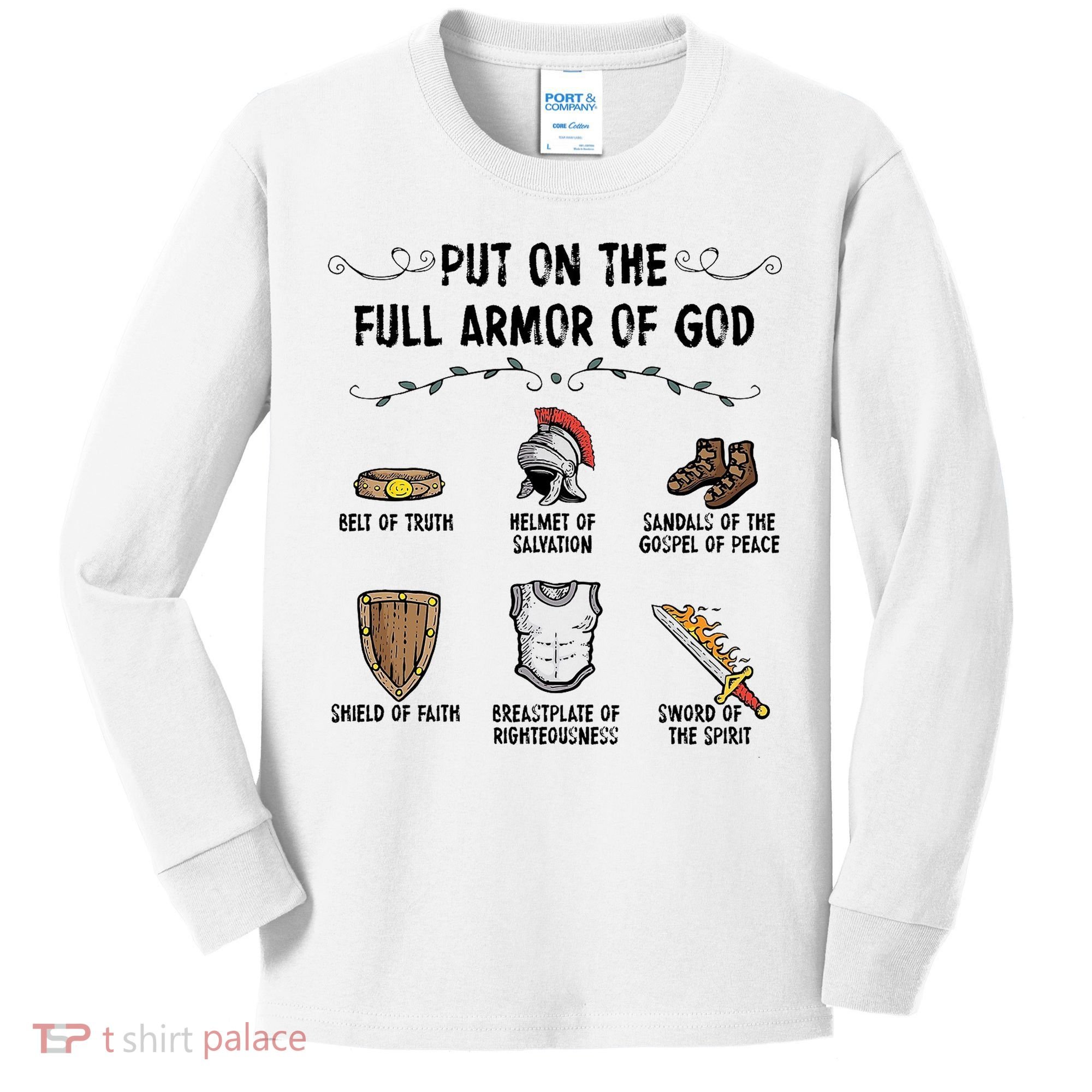 Put On The Full Armor Of God Kids Long Sleeve Shirt