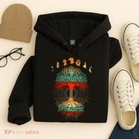 Phases Of The Moon Nature Retro Hoodie thumb 4