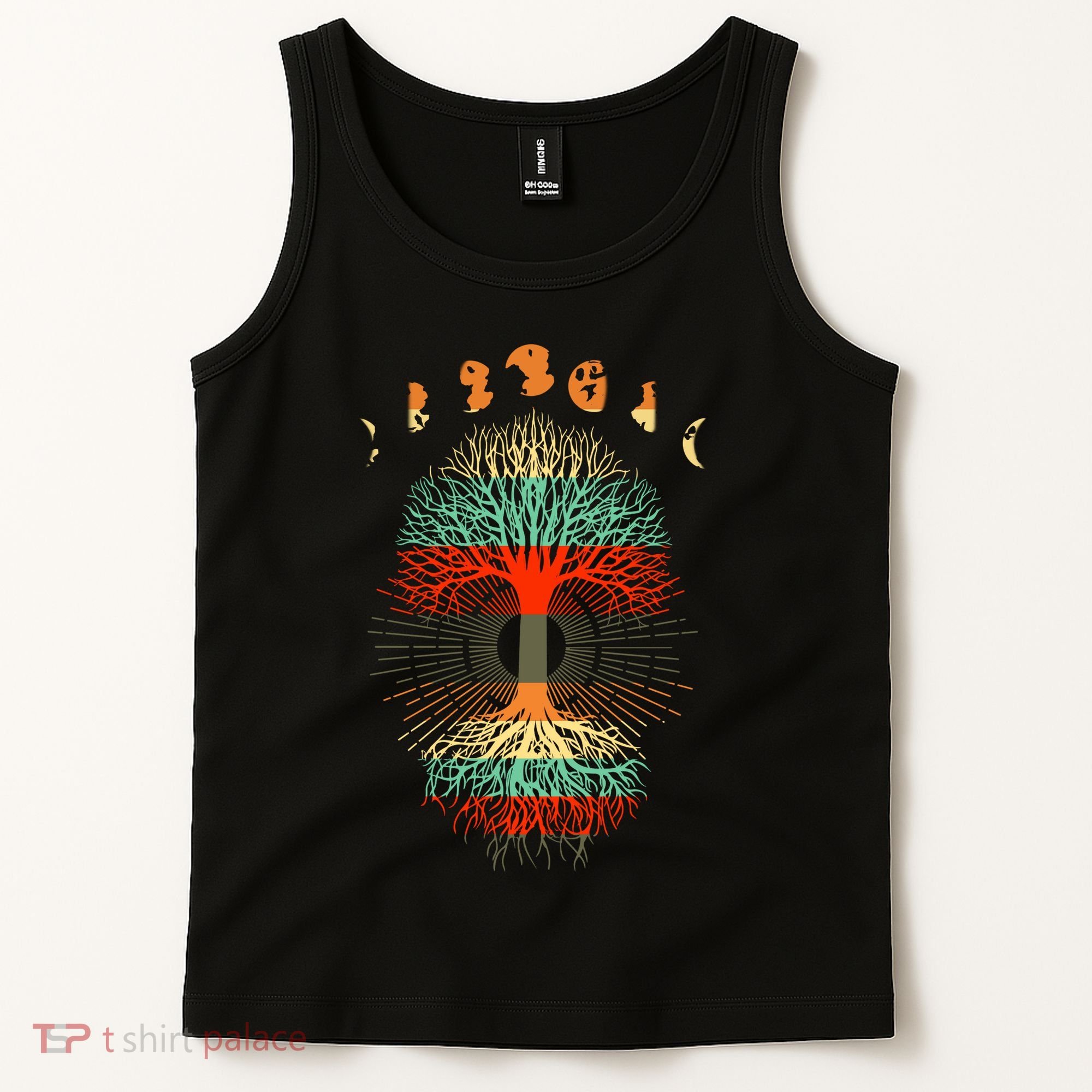Phases Of The Moon Nature Retro Tank Top