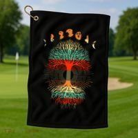 Phases Of The Moon Nature Retro Golf Towel thumb 1