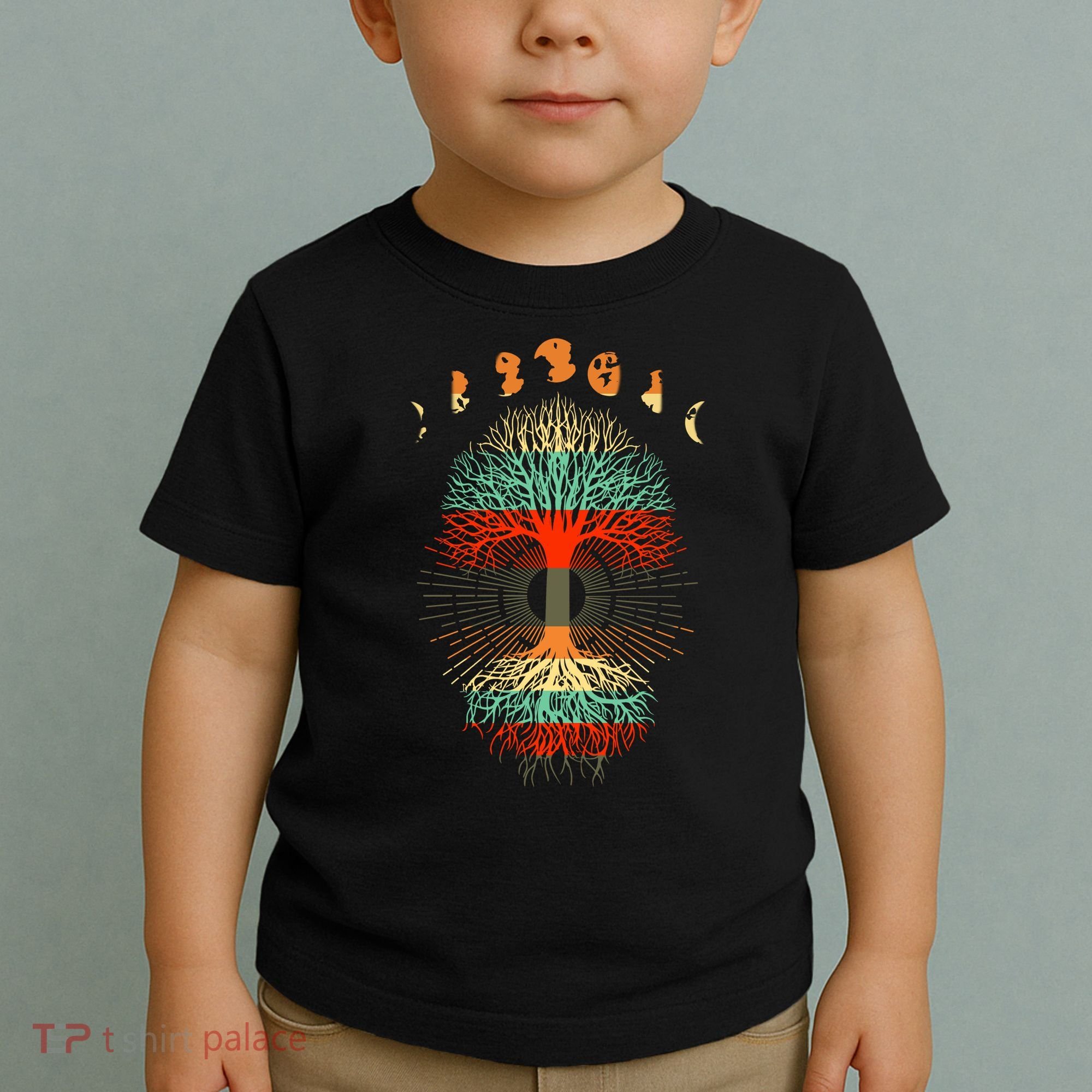 Phases Of The Moon Nature Retro Toddler T-Shirt