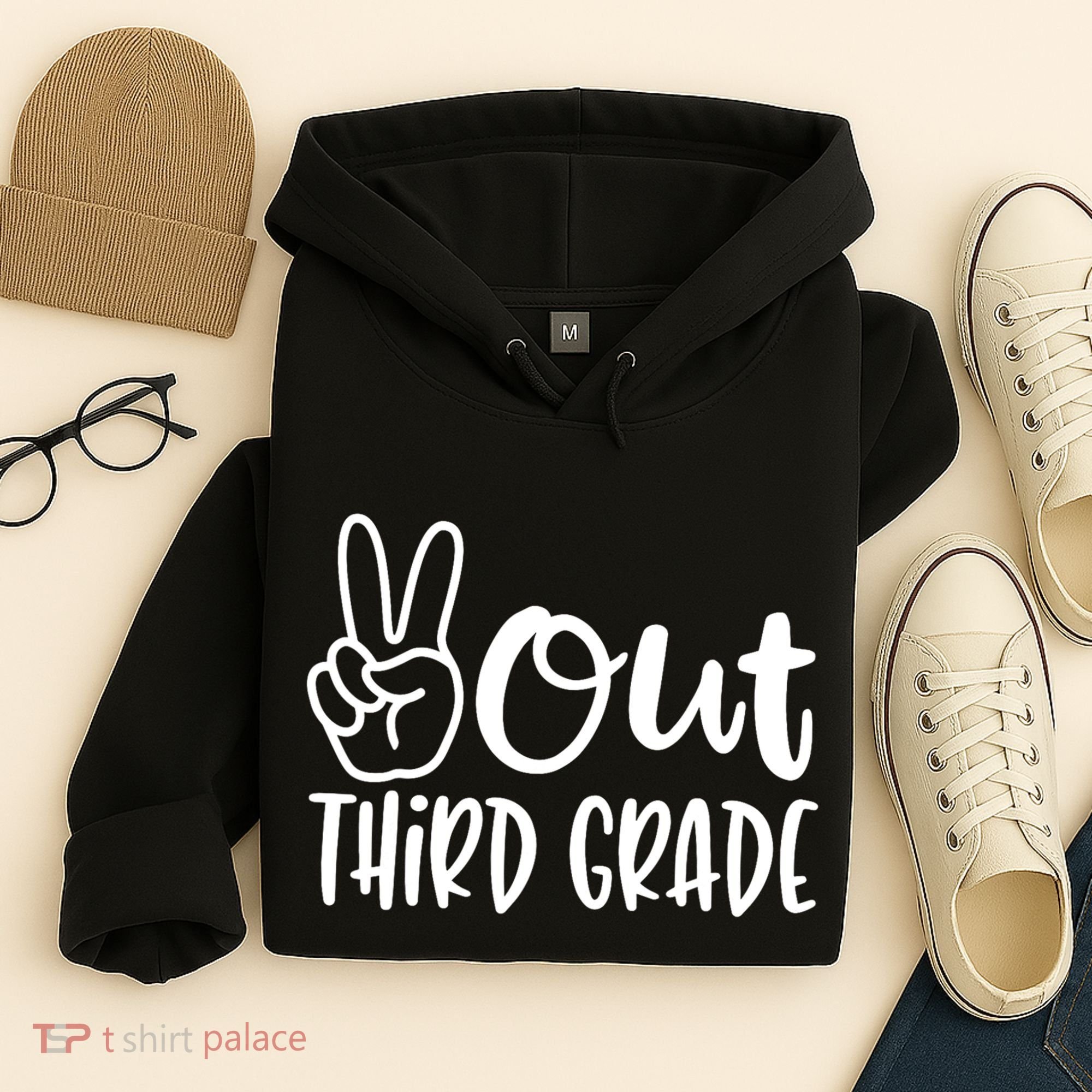 Peace Out Third Grade Last Day of School 3rd Grade Hoodie
