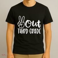 Peace Out Third Grade Last Day of School 3rd Grade T-Shirt thumb 3