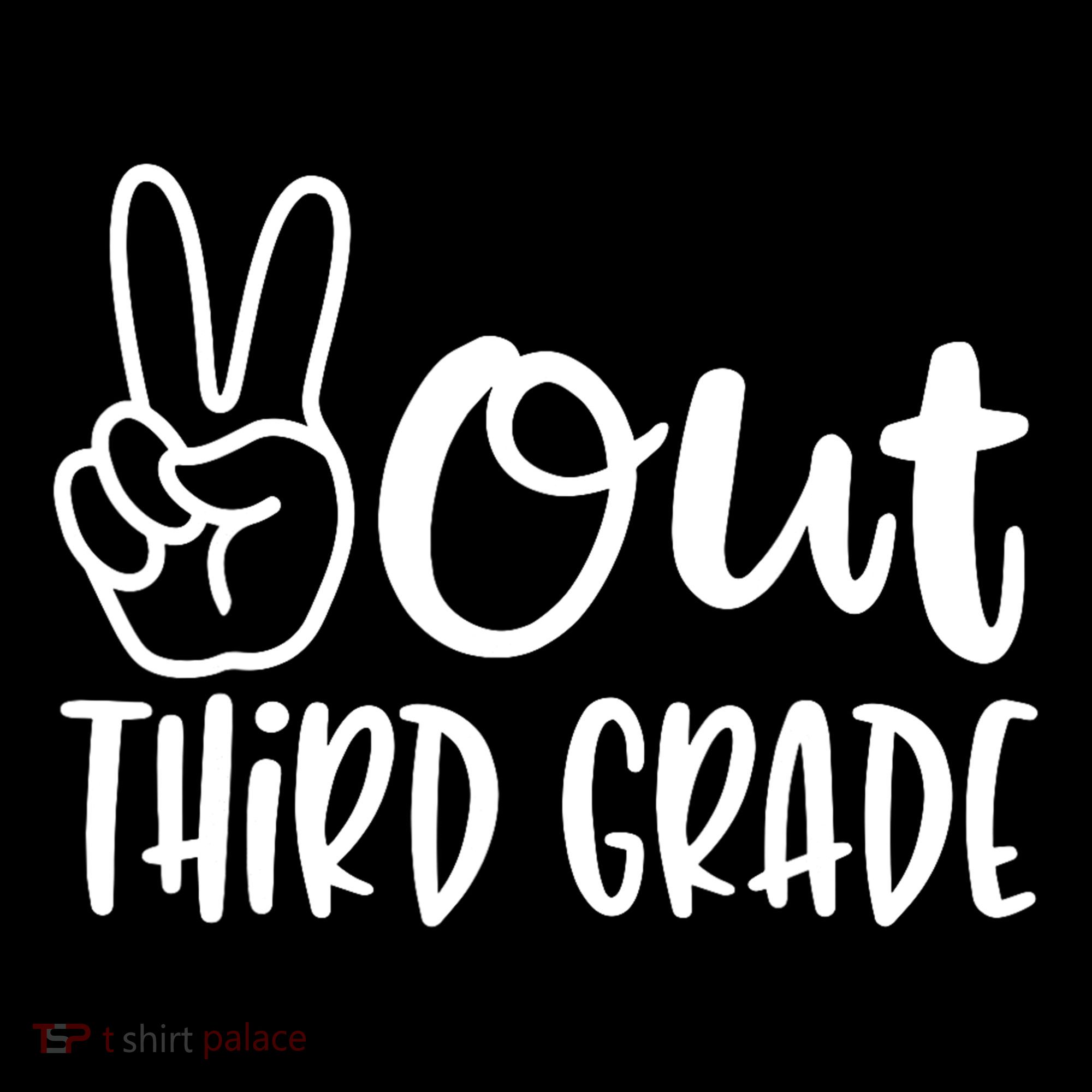 Peace Out Third Grade Last Day of School 3rd Grade Bucket Hat