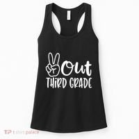 Peace Out Third Grade Last Day of School 3rd Grade Women's Tank Top thumb 0
