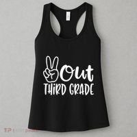 Peace Out Third Grade Last Day of School 3rd Grade Women's Tank Top thumb 3
