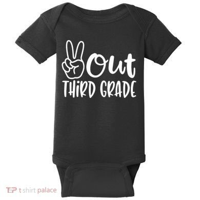 Peace Out Third Grade Last Day of School 3rd Grade Baby Bodysuit