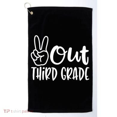 Peace Out Third Grade Last Day of School 3rd Grade Golf Towel