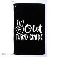 Peace Out Third Grade Last Day of School 3rd Grade Golf Towel thumb 0