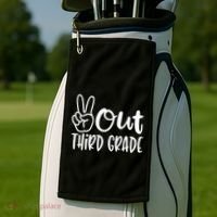 Peace Out Third Grade Last Day of School 3rd Grade Golf Towel thumb 2