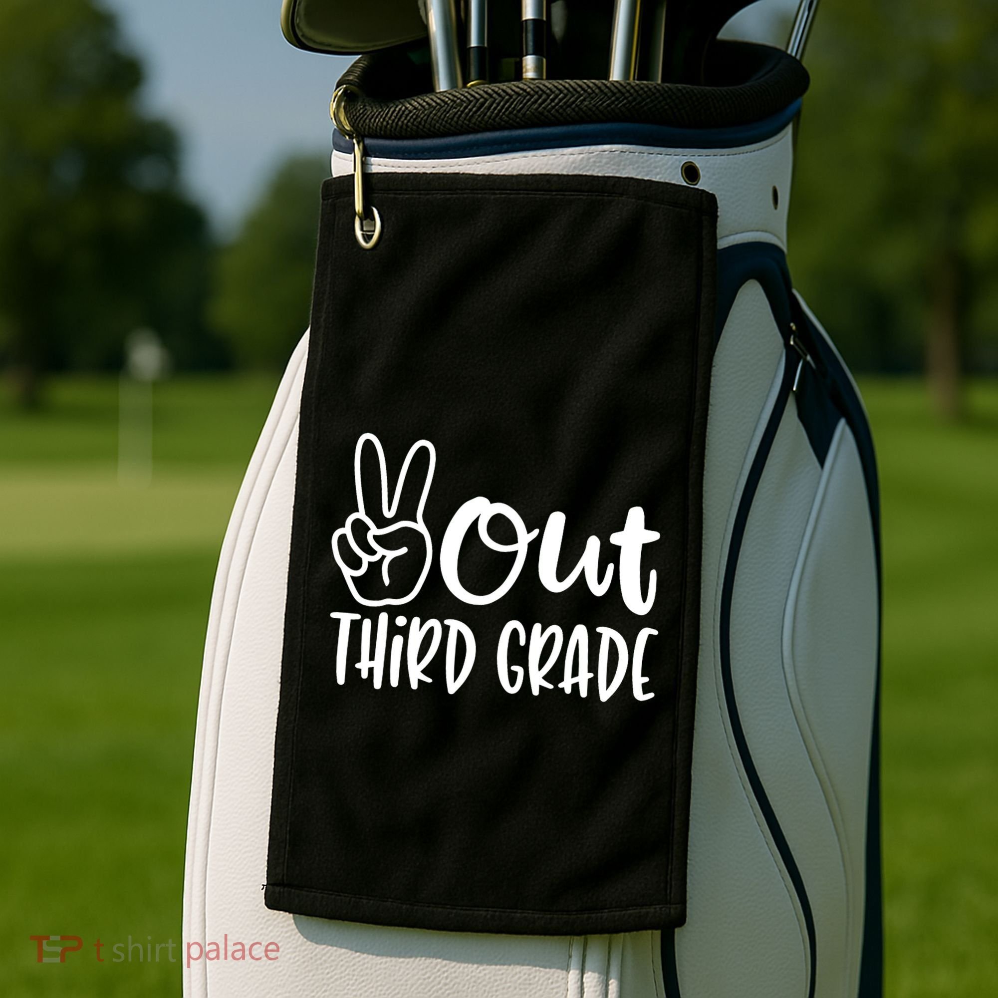 Peace Out Third Grade Last Day of School 3rd Grade Golf Towel