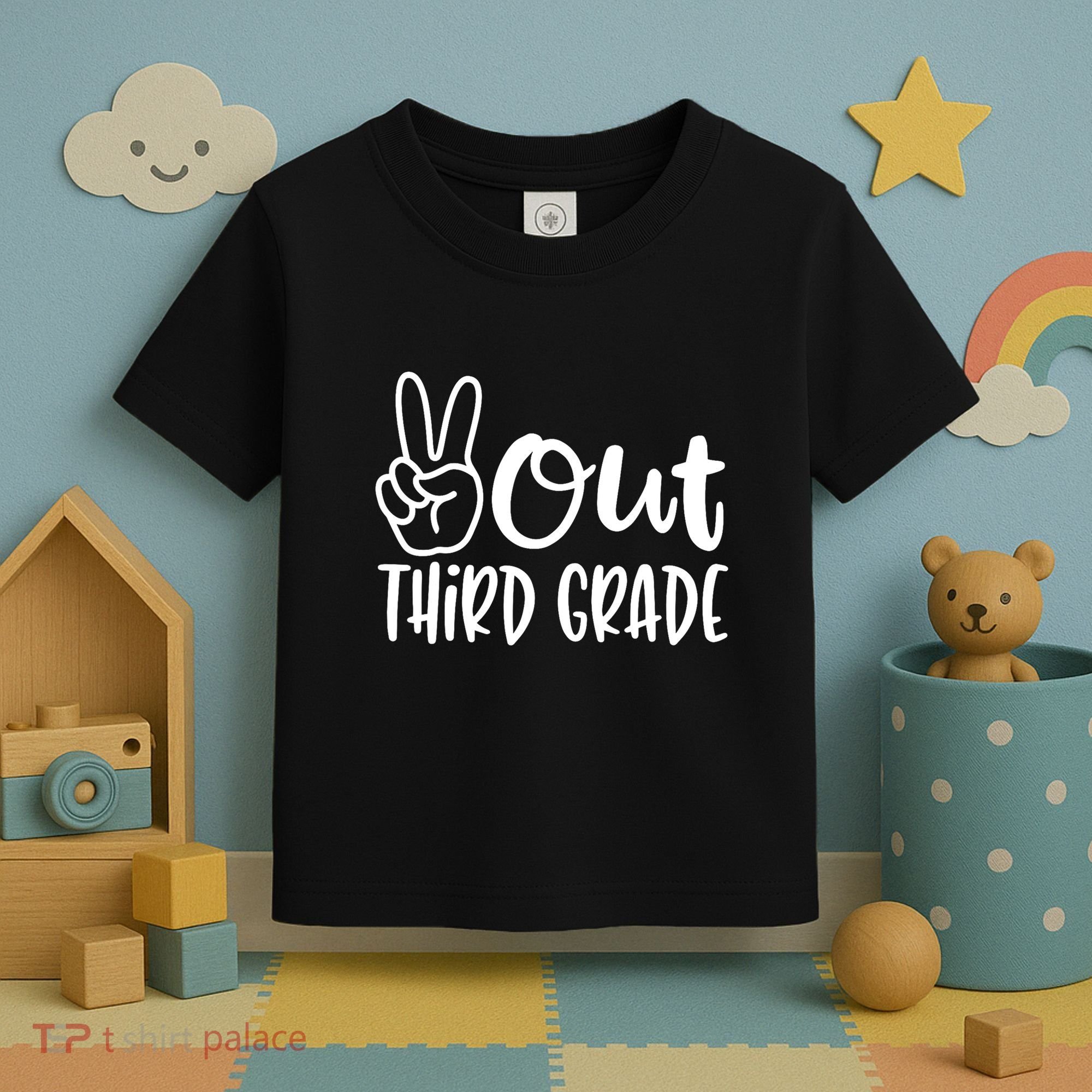 Peace Out Third Grade Last Day of School 3rd Grade Toddler T-Shirt