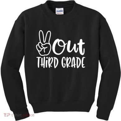 Peace Out Third Grade Last Day of School 3rd Grade Kids Sweatshirt