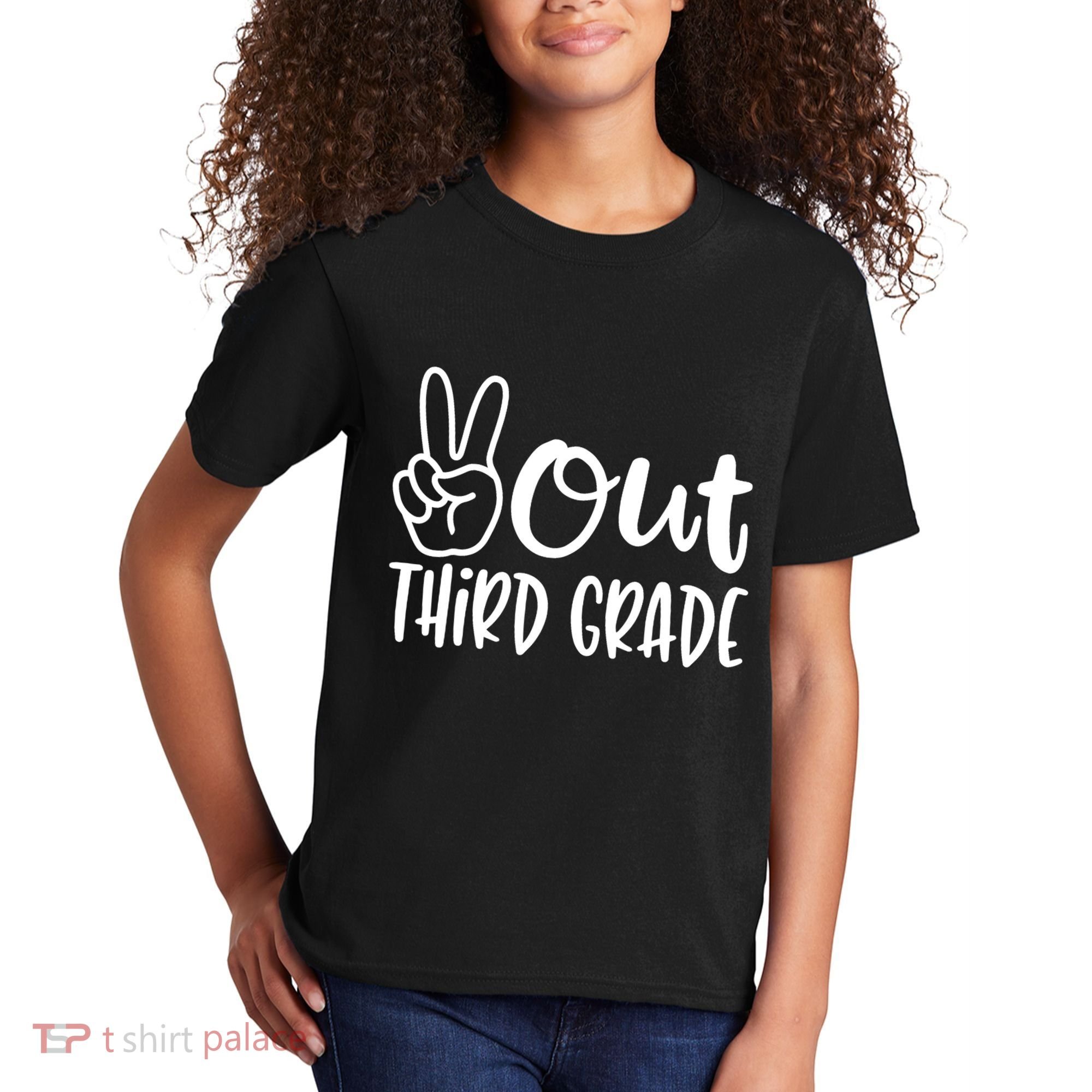 Peace Out Third Grade Last Day of School 3rd Grade Kids T-Shirt