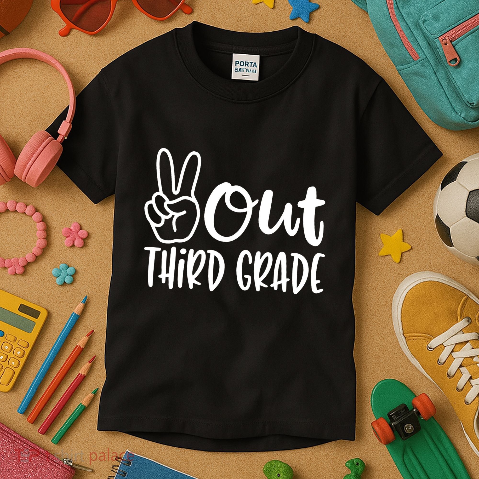 Peace Out Third Grade Last Day of School 3rd Grade Kids T-Shirt