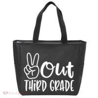 Peace Out Third Grade Last Day of School 3rd Grade Tote Bag thumb 0