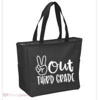 Peace Out Third Grade Last Day of School 3rd Grade Tote Bag thumb 2