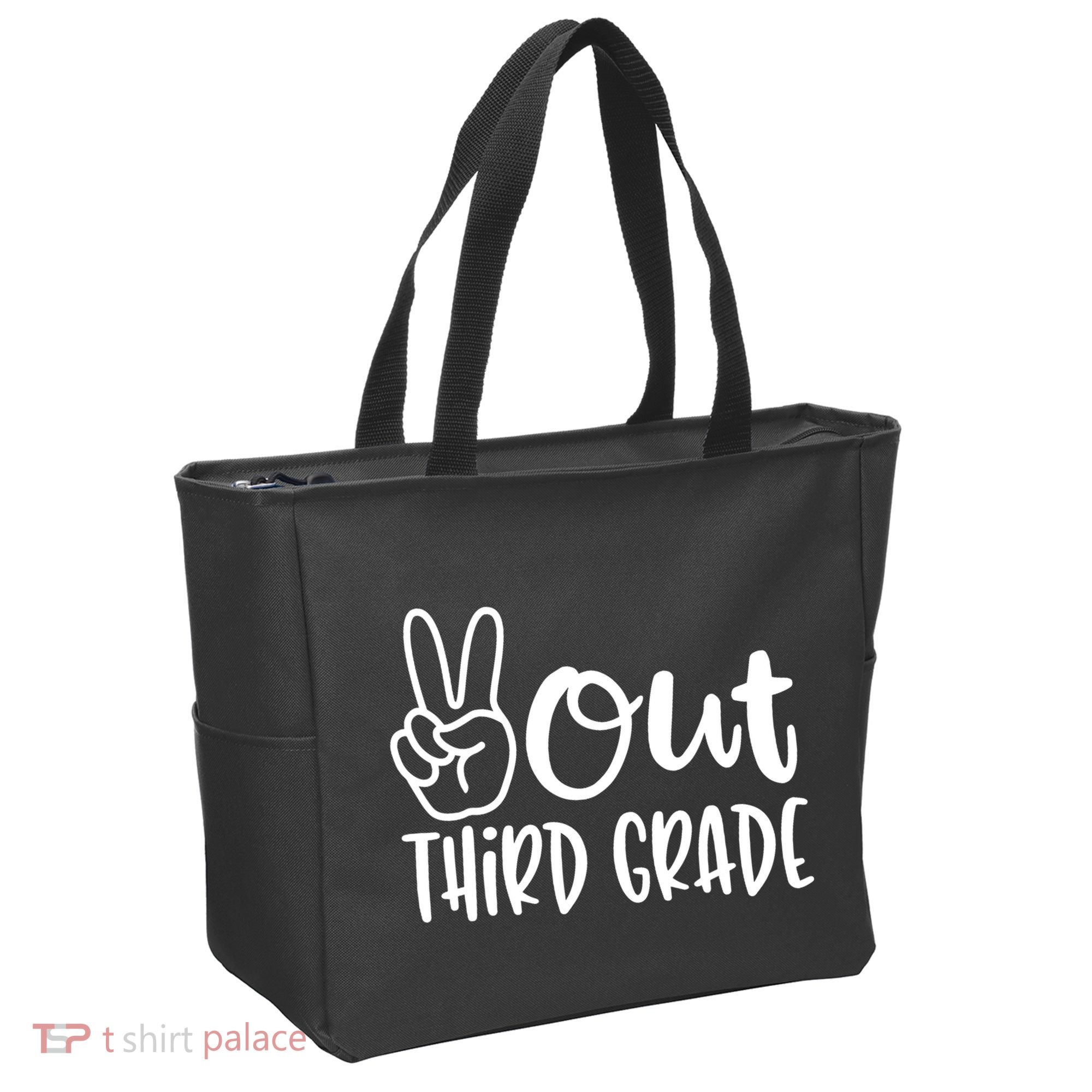 Peace Out Third Grade Last Day of School 3rd Grade Tote Bag